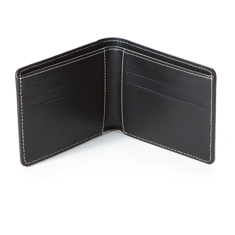Cookies Leather Monogram Embossed Billfold Wallet in black, second view