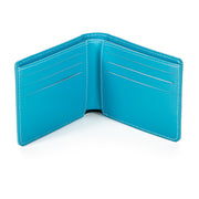 Cookies Leather Monogram Embossed Billfold Wallet in Cookies Blue, third view