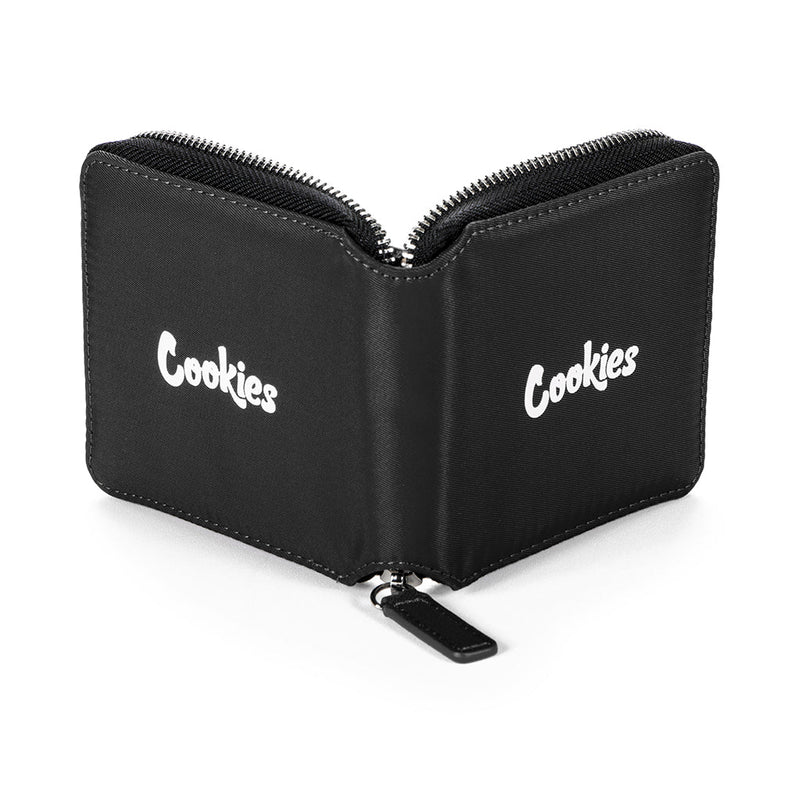 Cookies Luxe Zipper Wallet in black, second view