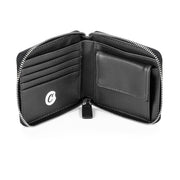 Cookies Luxe Zipper Wallet in black, third view