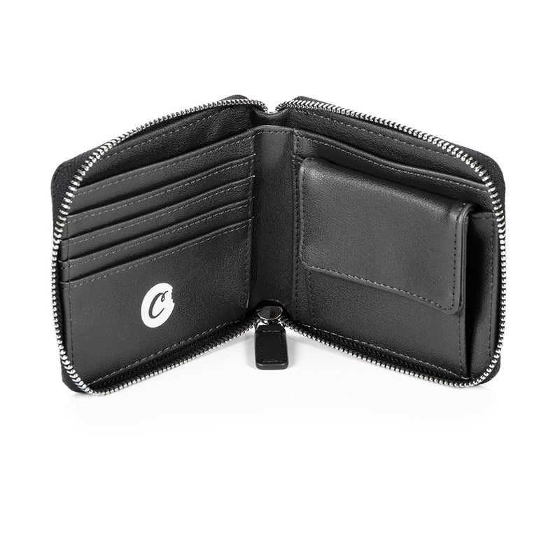 Cookies Luxe Zipper Wallet in black, third view
