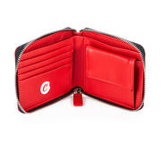 Cookies Luxe Zipper Wallet in red, third view