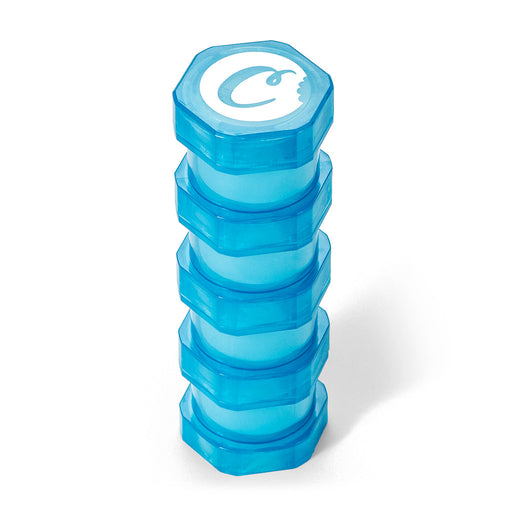 Cookies V2 Mini stackable child-resistant storage jar in Cookies Blue