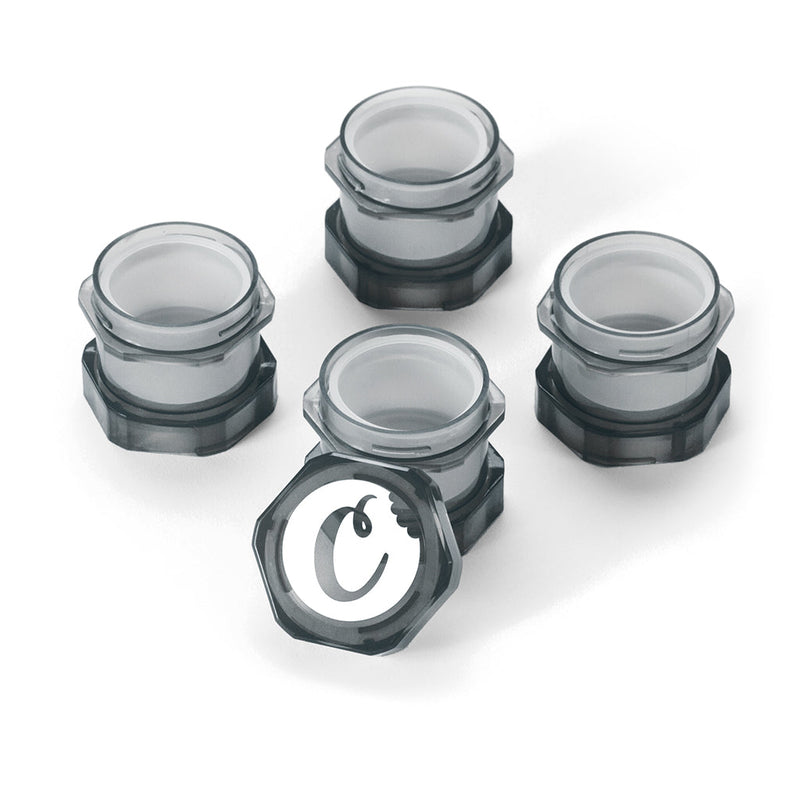 Cookies V2 Mini stackable child-resistant storage jar in Smoke