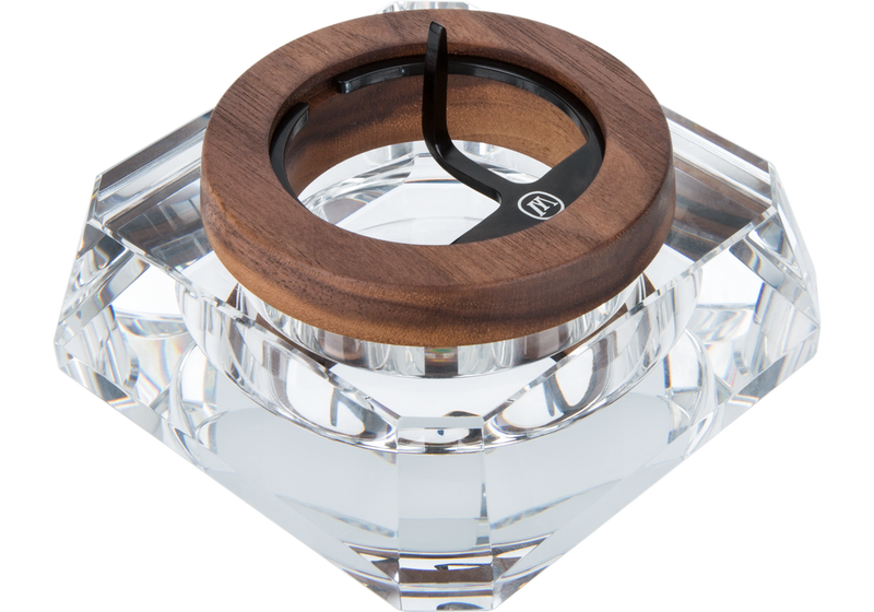 Marley Natural Black Walnut Crystal Ashtray