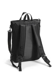 Cookies Slangin' backpack in black — back view with concealable straps