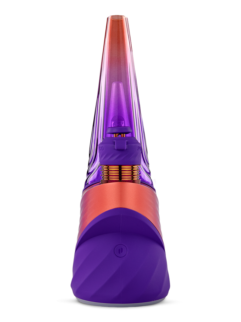 Puffco Peak Pro 3DXL Plasma limited edition smart dab rig front view with violet to ember finish
