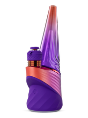 Puffco Peak Pro 3DXL Plasma limited edition e-rig three-quarter left angle showing rippling glasswork